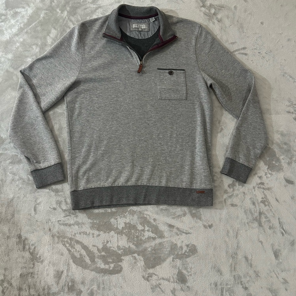 Ted Baker bevyhill quarter zip pullover sweater - Picture 3 of 13